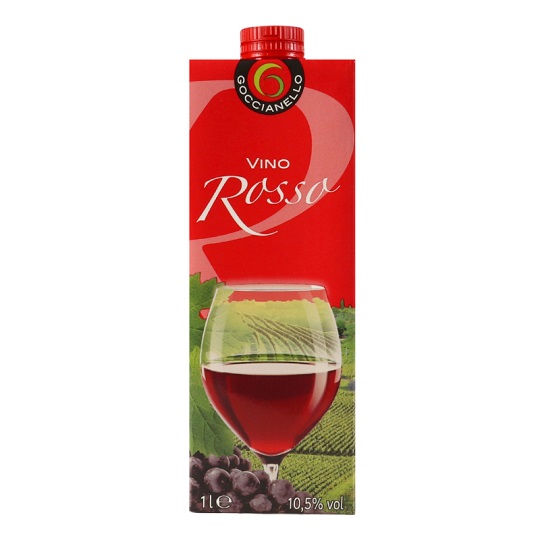 GOCCIANELLO rosso víno červenésuché tetrapack 1 L