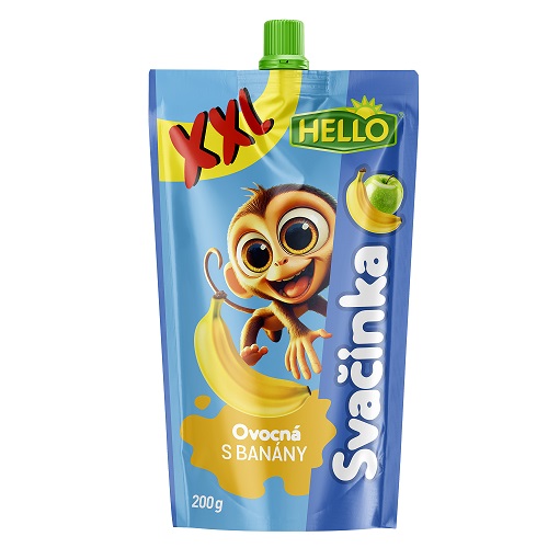 HELLO detská výživa kapsička XXL ovocná s banánmi 200 g