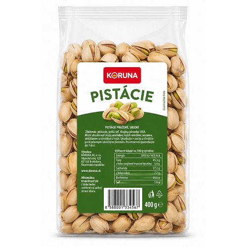 KORUNA pistácie pražené solené 200 g