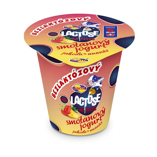TAMI smotanový jogurt bezlaktózový jahoda ananás 150g