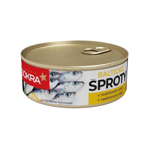 SOKRA šproty v rastlinnom oleji 240g