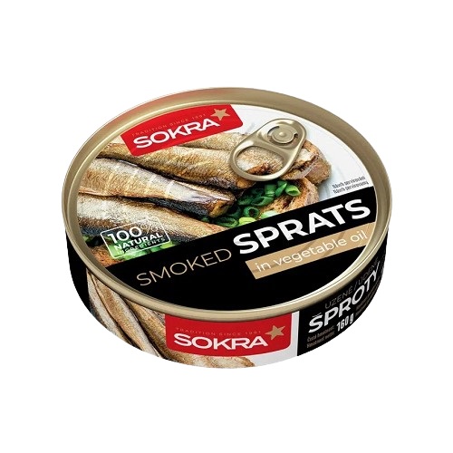SOKRA šproty udené v rastlinnom oleji 160 g