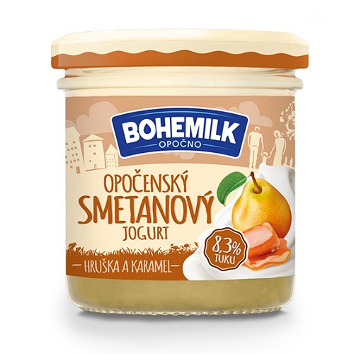 BOHEMILK opočenský jogurt v skle hruška a karamel 150 g