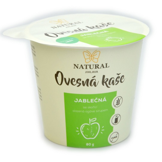 NATURAL JIHLAVA ovsená kaša jablková bez lepku 80g