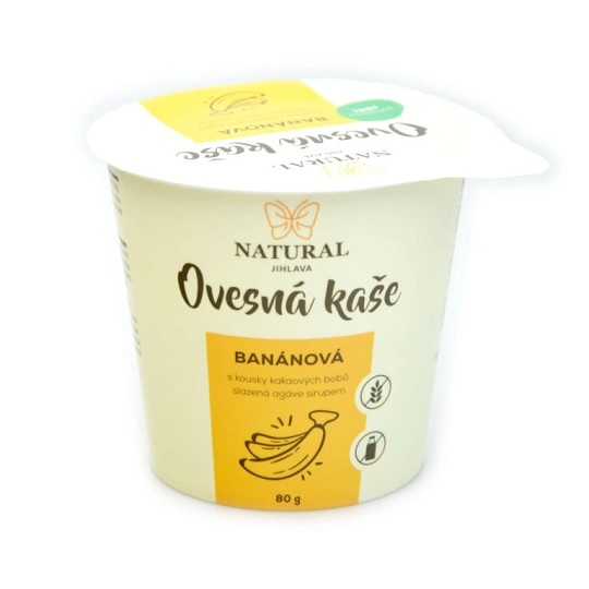 NATURAL JIHLAVA ovsená kaša banánová bez lepku 80g