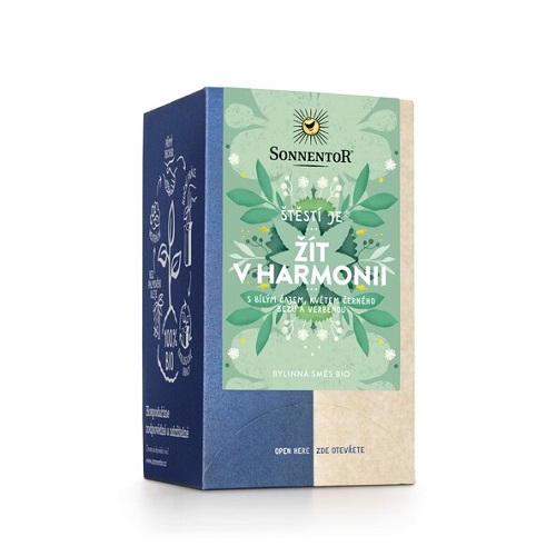 SONNENTOR BIO bylinný čaj žiť v harmonii 18 x 1,5 g