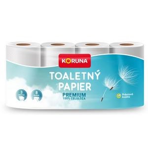 KORUNA toaletný papier 3 - vrstvový 8 ks