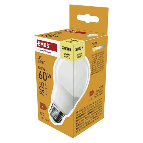 EMOS LED žiarovka klasik 3000 K E 27 8,8 W = 60 W