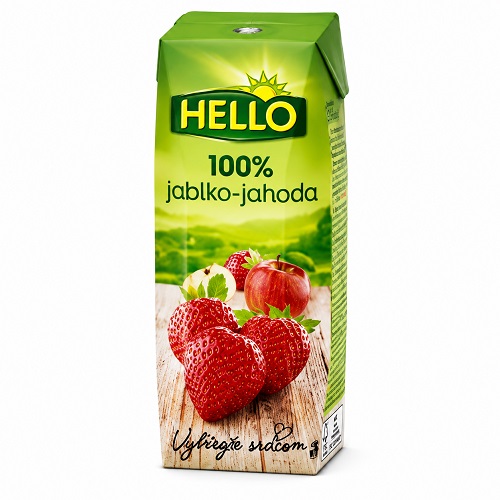HELLO mini 100 % ovocný nápoj jablko jahoda 250 ml