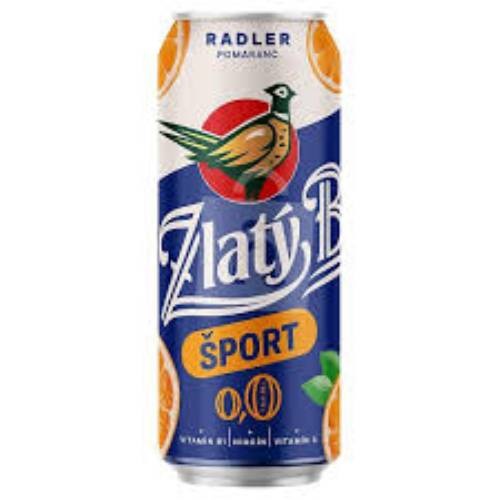 ZLATÝ BAŽANT 0,0% nealko pivo radler pomaranč šport 500ml