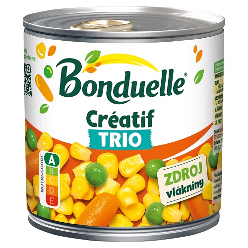 BONDUELLE Créatif Trio Zeleninová zmes v mierne slanom náleve 400 g
