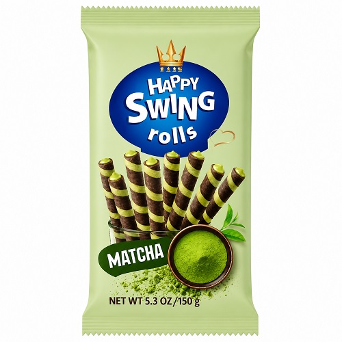 HAPPY SWINGS rolls trubičky zelený čaj Matcha 150 g