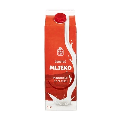 Fine Life mlieko čerstvé 3,6 % 1 l
