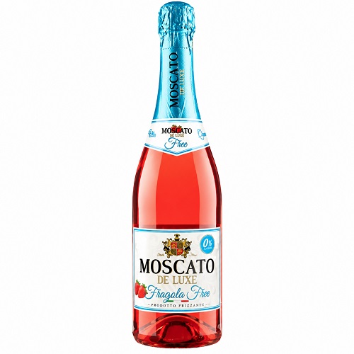 MOSCATO de luxe fragola nealko víno šumivé jahoda 0,0 % 0,75 l