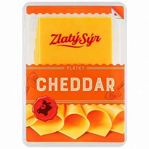 MILKPOL Zlatý syr plátkový cheddar 50 % 100 g