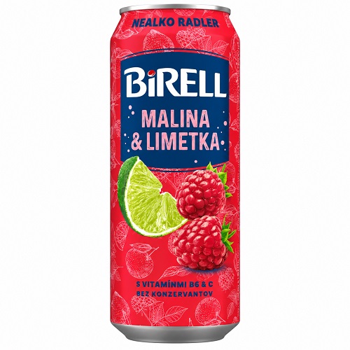 BIRELL nealko pivo plech malina limetka "Z" 330 ml