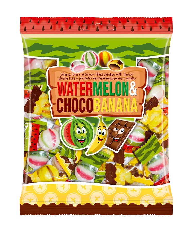 Watermelon & Choco banane cukríky 300g