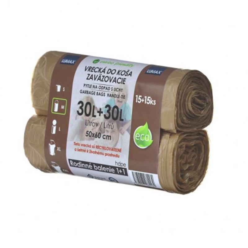 ECO vrecia na odpad 30 l ( 50 x 60 cm) 1 + 1bal