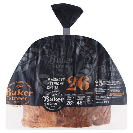 CHLIEB kvaskový pšeničný balený krajaný 450g