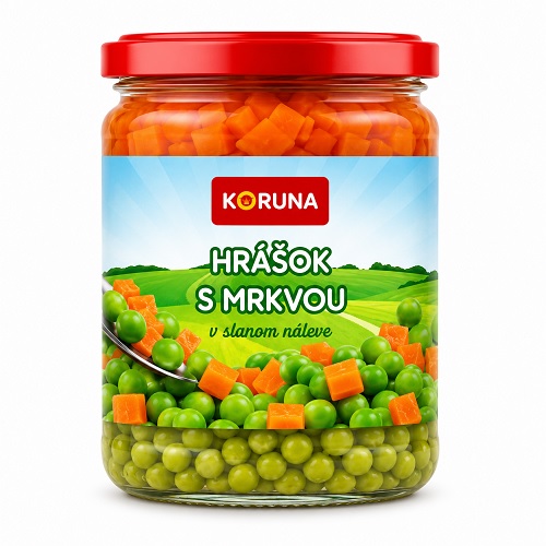KORUNA hrášok s mrkvou v slanom náleve 470 g