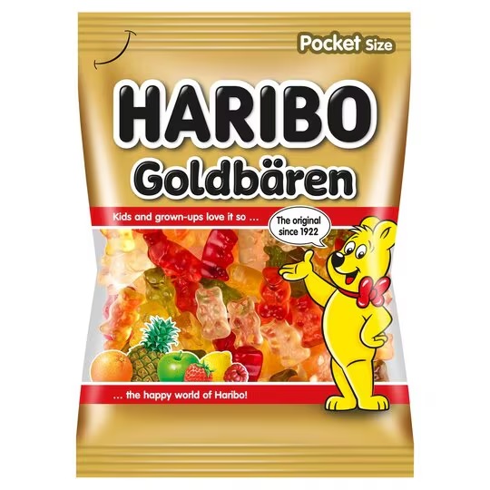 HARIBO Goldbären medvedíky želé cukríky s ovocnými príchuťami 100g