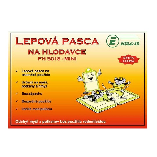 EKOLAS lepová knižka na hlodavce 5018 - mini extra lepivá 1ks
