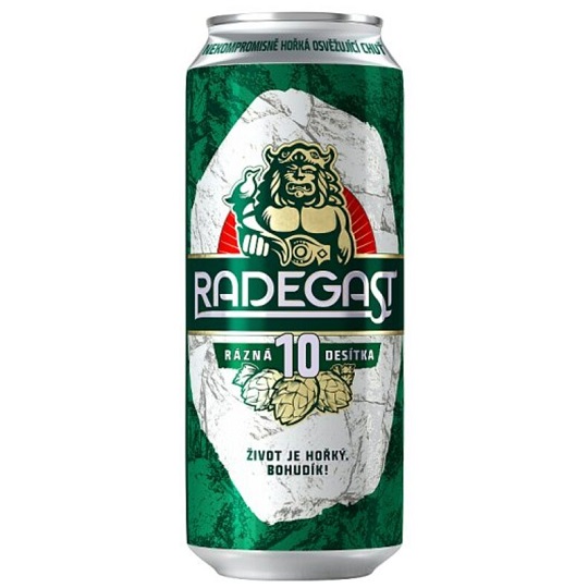 RADEGAST 10% pivo svetlé plech "Z" 0,5 l