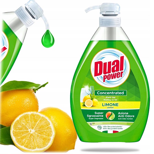 DUAL power citrón prostriedok na ručné umývanie riadu 1000 ml