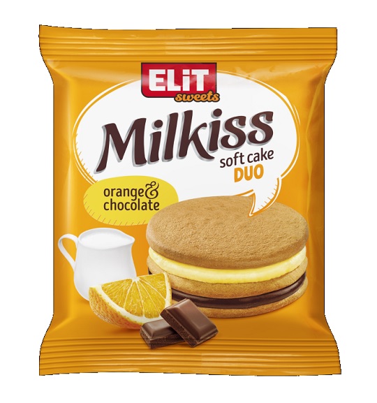 MILKISS orange & chocolate soft duo cake 42 g