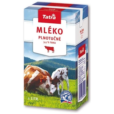 TATRA mlieko trvanlivé plnotučné 3,5 % 1 l