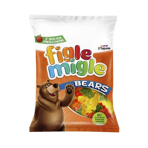 FIGLE MIGLE medvedíky ovocné želé cukríky 80 g