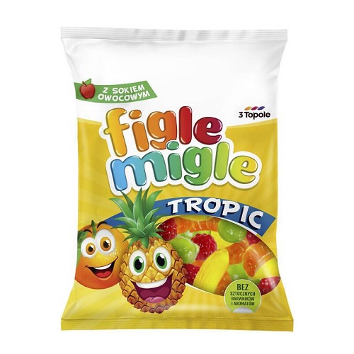FIGLE MIGLE tropik ovocné želé cukríky 80 g