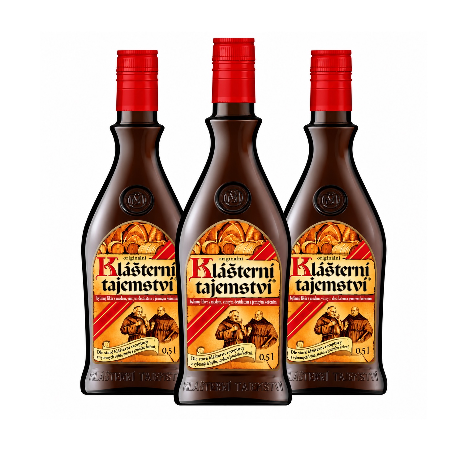Kláštorné tajomstvo bylinný likér 40 % 0,5 l / 3 ks