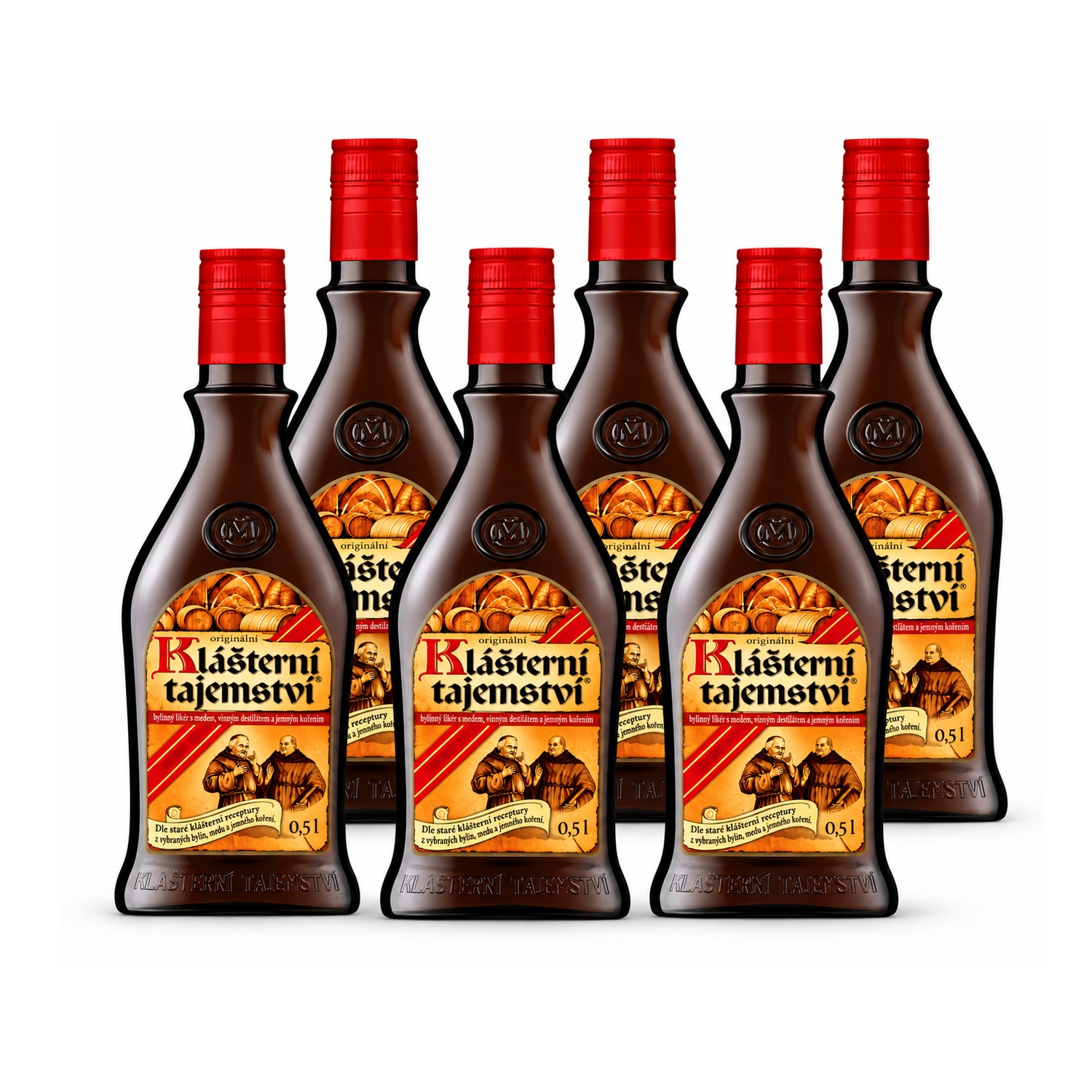 Kláštorné tajomstvo bylinný likér 40 % 0,5 l / 6 ks