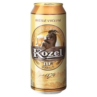 VELKOPOPOVICKÝ KOZEL 10% pivo plech "Z" 0,5 l