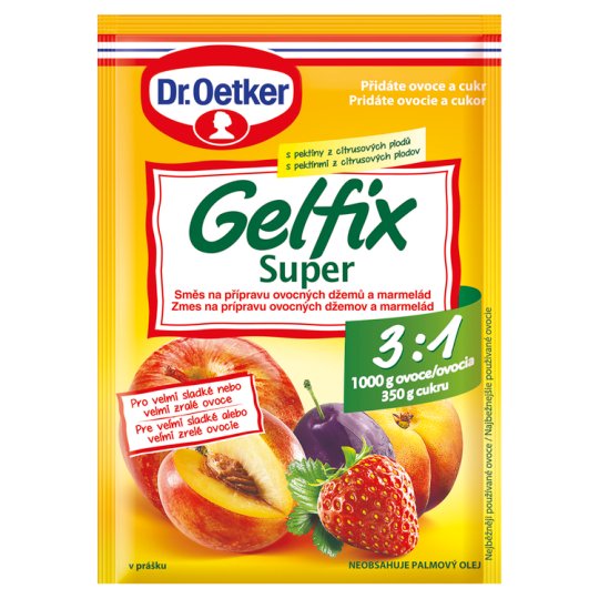 DR.OETKER gelfix 3:1 zmes na prípravu ovocných džemov a marmelád 25g