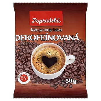 Popradská káva mletá dekofeinovaná 50g