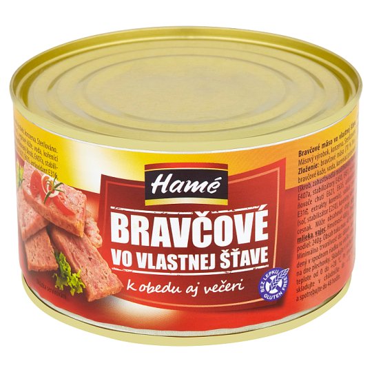 HAMÉ bravčové mäso vo vlastnej šťave 400 g