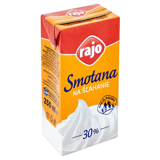 RAJO smotana na šľahanie 30% 250ml