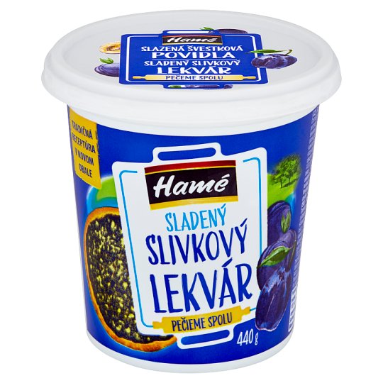 HAMÉ lekvár slivkový sladený 440g