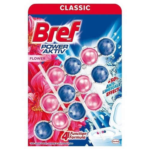 BREF classic WC guličky power activ flower 3x50g