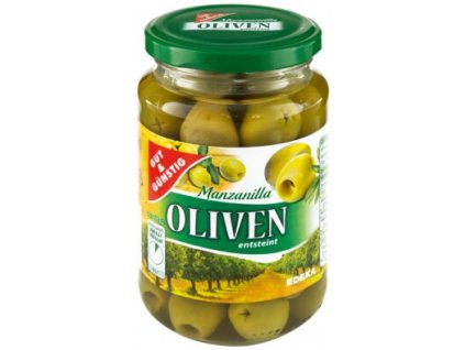 EDEKA olivy zelené bez kôstiek 340g
