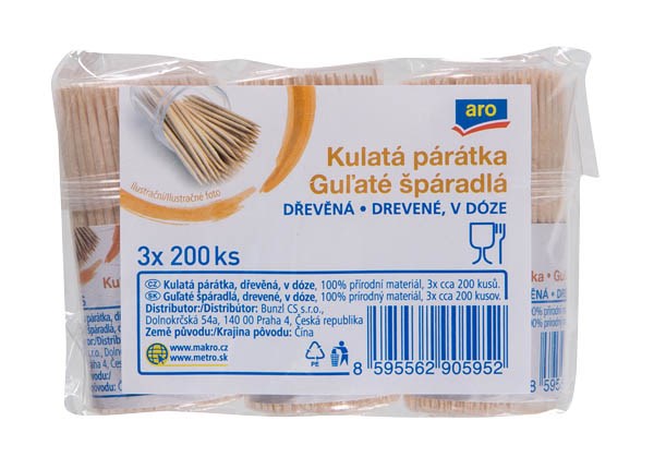 Špáradla guľaté 200ks