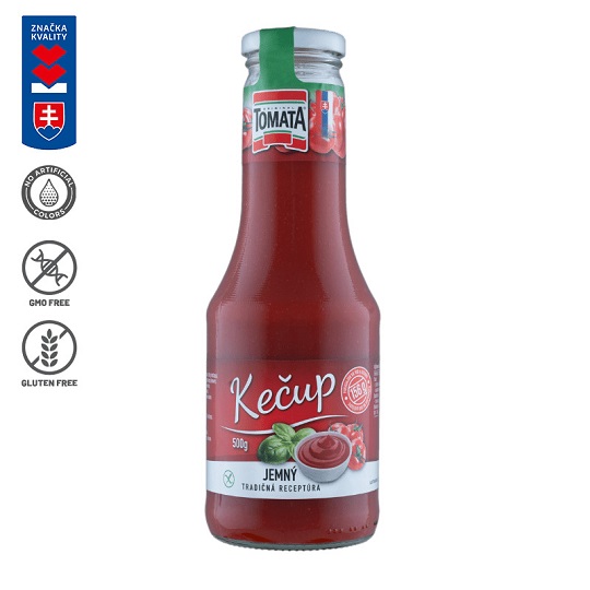 TOMATA kečup jemný sklo 500g