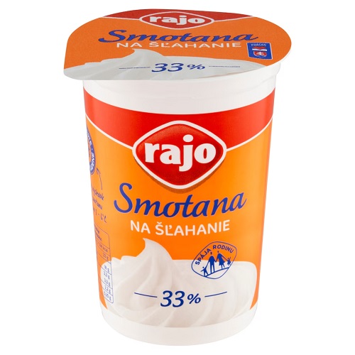 RAJO smotana na šľahanie 33 % 250 ml