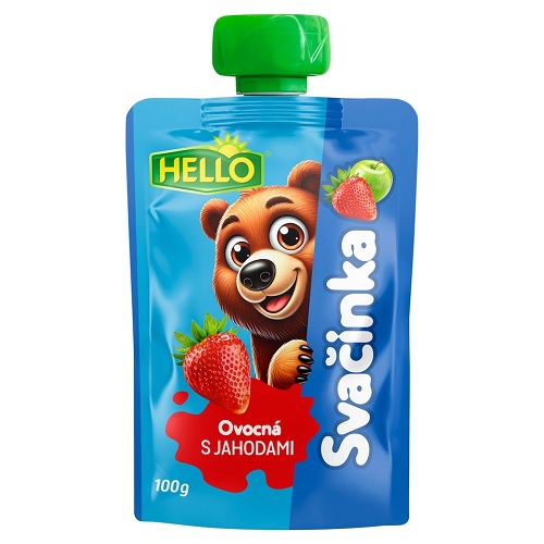 HELLO detská výživa kapsička ovocná s jahodami 100 g