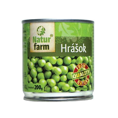 NaturFarm hrášok 212 ml