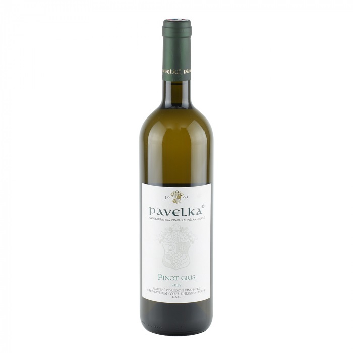 PAVELKA pinot gris vyber z hrozna vino biele suche 0,75L
