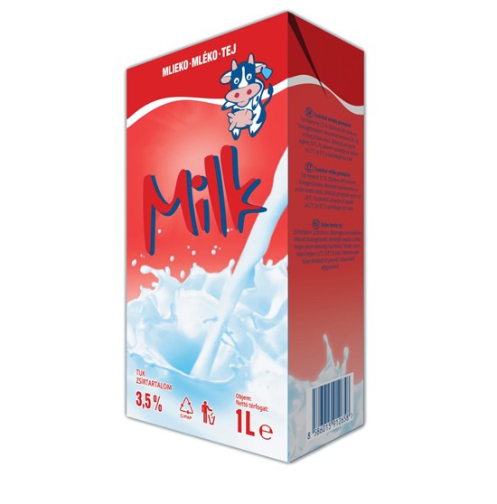 MILK mlieko trvanlivé plnotučné 3,5 % 1 l